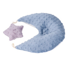 Almohada moldeadora de algodón para recién nacidos azul piedra