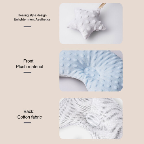 Cuscino modellante in cotone per neonati blu pietra 2