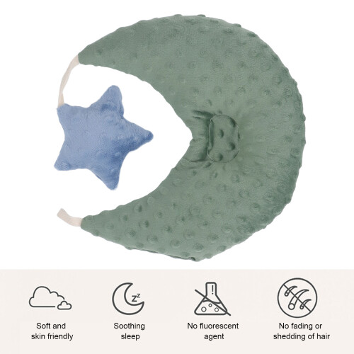 Almohada de modelado para bebé de algodón turquesa para recién nacidos 2