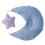 Cuscino modellante in cotone per neonati blu pietra 2