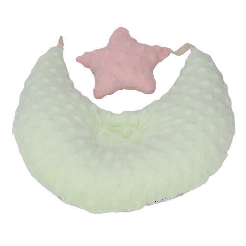 Cuscino modellante per neonati in cotone verde chiaro