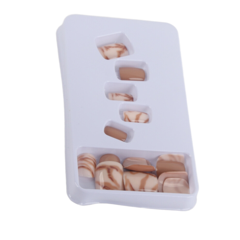 Women Fake Nail Tips 24pcs Full Cover Glue On Nails Nail Art Manicure Tool