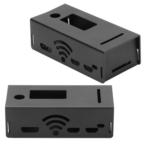 Custodia per hotspot RPi Shell in lega di alluminio trasparente 2