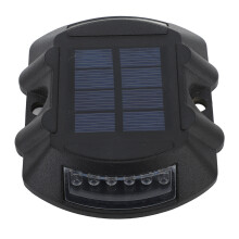 IP68 Waterproof Solar Dock Light 12 LEDs Aluminum Alloy Black