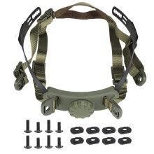 Tactical Fast Helmet Adjustable Strap Suspension System Military Airsoft Helmet Inner Locking Strap High Cut Helmet Accessories (Color : OD)