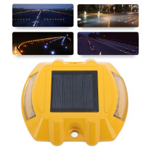 Aluminum Solar Driveway Marker Lights Waterproof Lithium Rechargeable Batteries