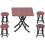 1:12 Table et tabouret pliants pour maison de poupée 7x7/4x2.9 cm 2