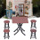 1:12 Table et tabouret pliants pour maison de poupée 7x7/4x2.9 cm 16