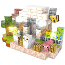 Minecraft Toy Magnetic Set With Led Lights For Kids Learning Building Play Gift