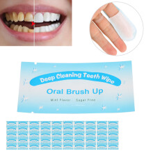 50pcs Disposable Finger Teeth Wipes Portable Cleaning Dental Remover