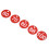 50 pezzi di etichette per arnia numerate rosse da 3,5 cm tag ABS 4 mm 6