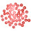 50 pezzi di etichette per arnia numerate rosse da 3,5 cm tag ABS 4 mm 2
