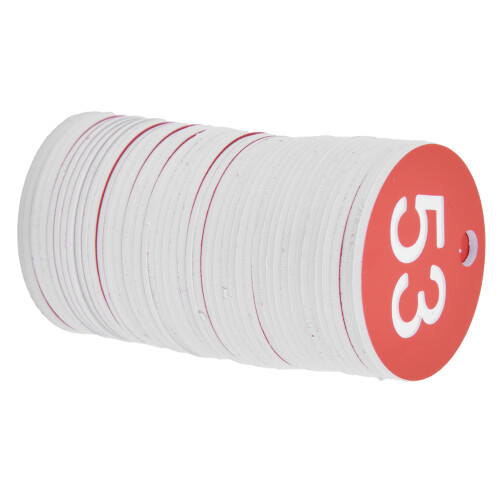 50 pezzi di etichette per arnia numerate rosse da 3,5 cm tag ABS 4 mm