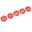 50 pezzi di etichette per arnia numerate rosse da 3,5 cm tag ABS 4 mm 11