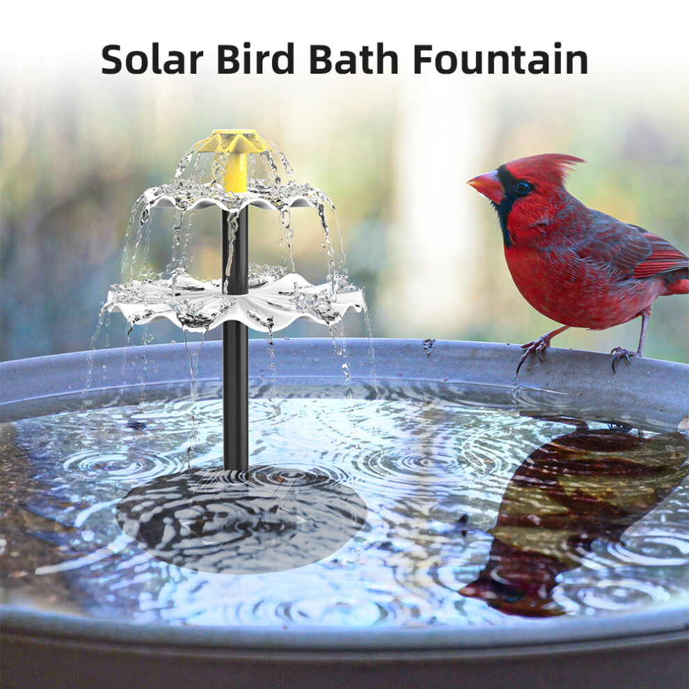 4W Solar Fountain Pump With 9 Nozzles, Ip68 Waterproof, 80Cm Spray Height 4961333237746