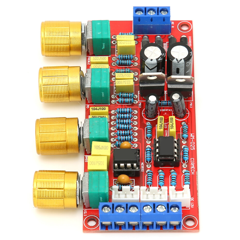 Audio Preamp Hifi Module Ne5532 12V With Volume Tone Eq Control Board 8211333240700