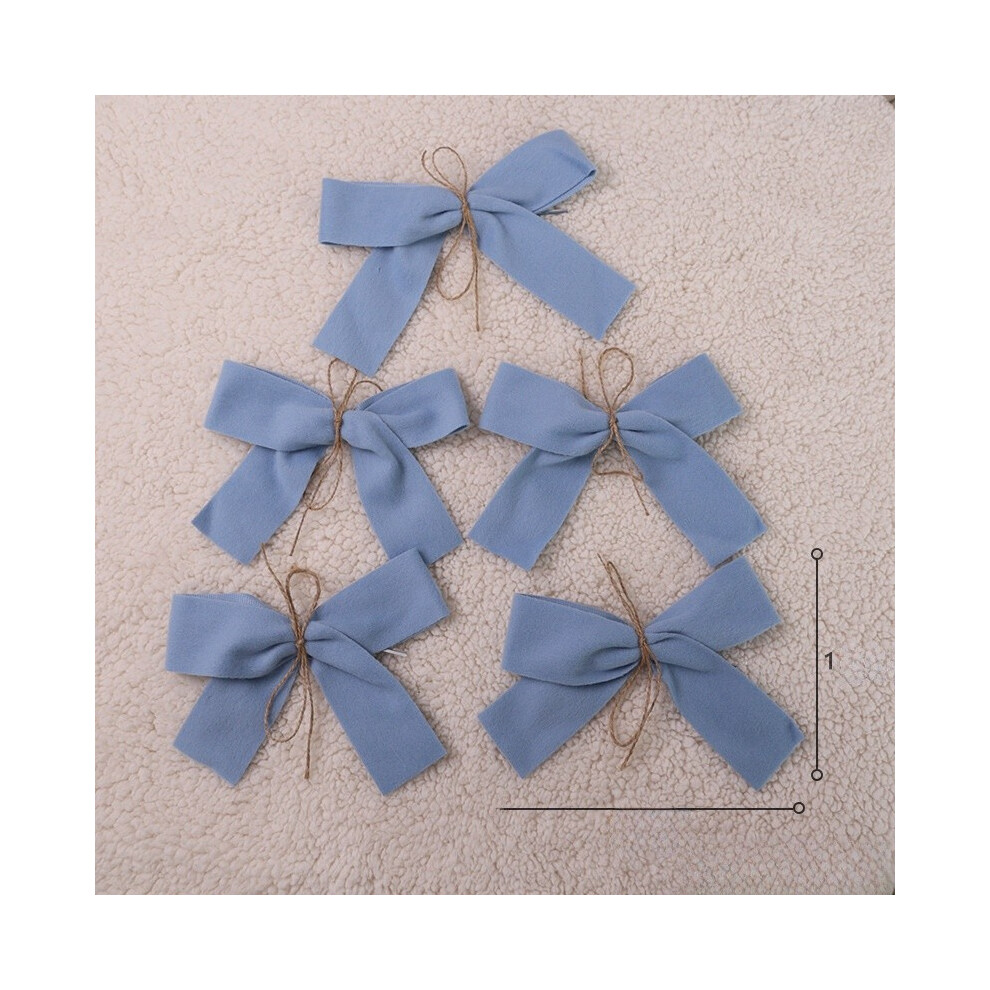 (Light Blue 5Pcs) Tree Ornament Christmas Pack Colorful Butterfly Bows Festive Gift Celebration-image-OPC-PJBXJMK-NEW