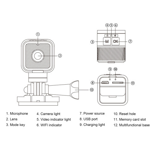 1080P Waterproof Bicycle Camera 64GB Loop Recording 120 Wide Angle 2