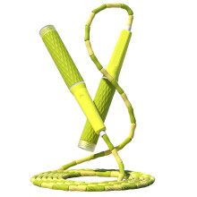 Spring rope, adjustable length, does not get tangled, segmented beads, spring rope, fitness jump rope for children, men and women yellowgreen