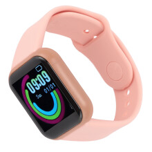 1,44-Zoll-Bildschirm Sport-Smartwatch Schlafüberwachung Schrittzähler IP65 wasserdichte Smartwatch für Gesundheitspflege Braun Pink