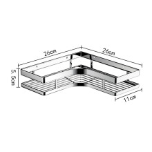 Organizador de baño en esquina de acero inoxidable 26x26x5,5 cm 490 g