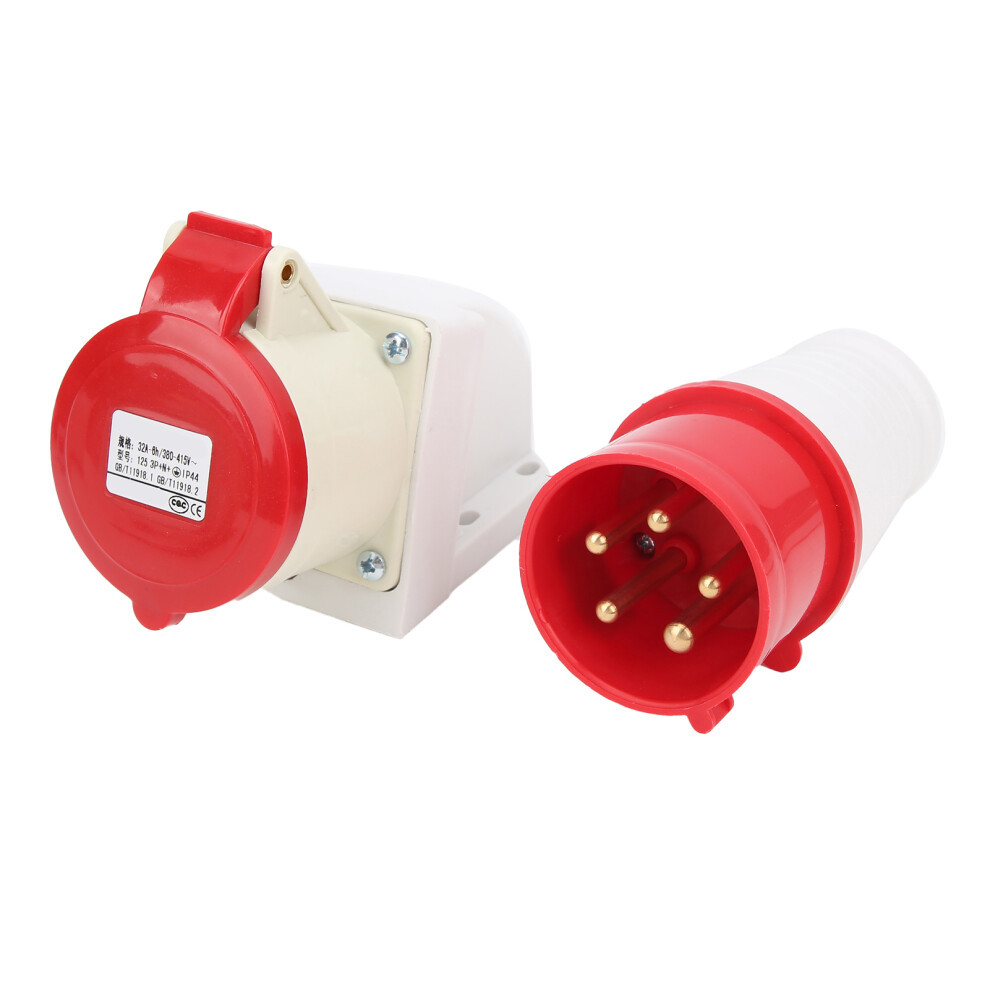 Industrial Plug Socket 380/415V 32A 5Pin Ip44 Waterproof Surface Mount 8081333249009