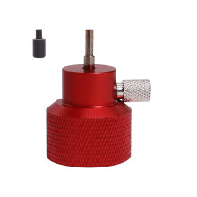 Gas Refill Adapter for Propane Tanks, Silicone Oil Port, Black/Red