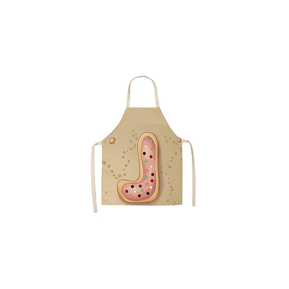 Kochschrze Damen Rosa Gelb Baumwolle Verstellbar Waschbar 38x47cm
