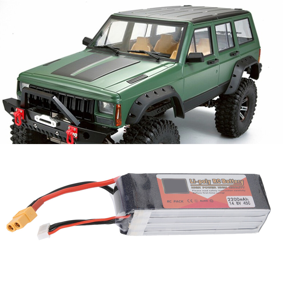 4S Lipo Battery 14.8V 2200Mah 45C Xt60 For Rc Cars & Drones 4991333250971