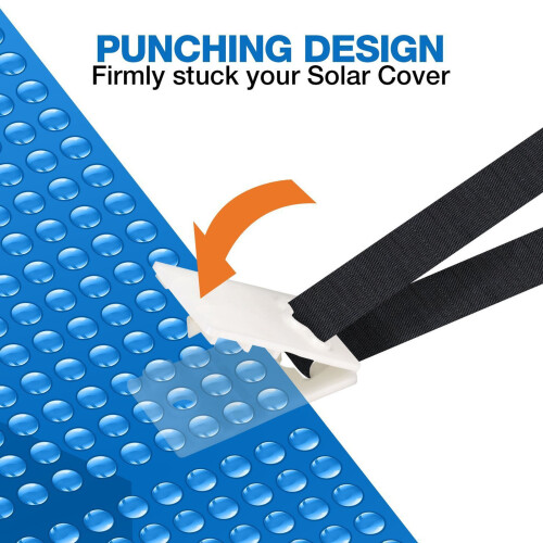 Adjustable Pool Cover Reel Strap for Solar Blanket, PVC & Nylon, 178cm 2