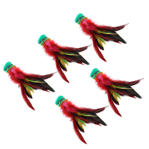 5PCS 20CM Height Handmake Feather Shuttlecock 2