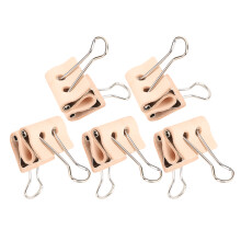 Pinces à reliure Spec 5, cuir et acier inoxydable