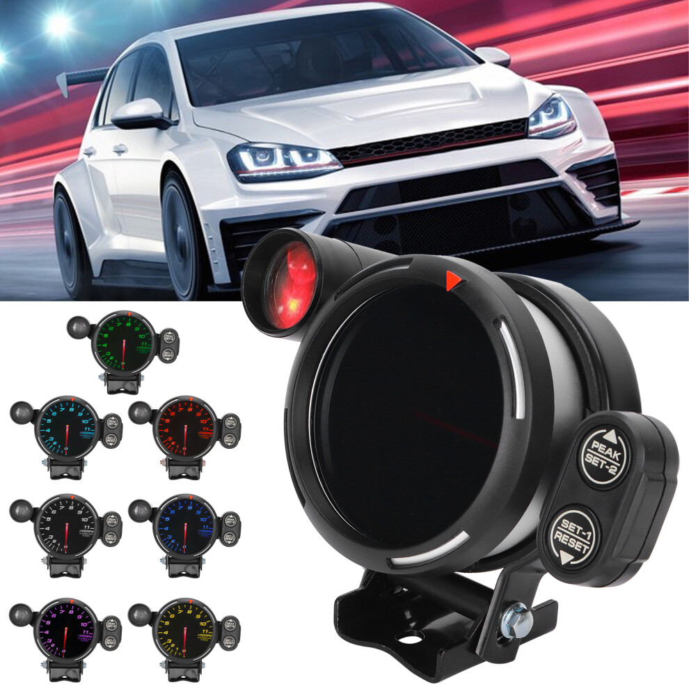 3.15In 80Mm Tachometer With 7-Color Dial Highly Sensitive Rpm Gauge 7641333252129