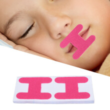 80 Stück Mundband zum Schlafen, reine Farbe, atmungsaktiv, I-Form, Schlafmundband für Kinder und Erwachsene, Rosenrot