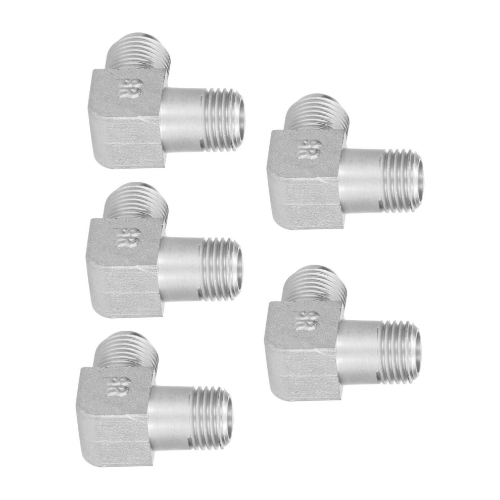 5Pcs Zinc Alloy Air Compressor Elbows 1/4 X 1/4 Pneumatic Fittings 8471333253623