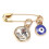 Broche turque à yeux bleus faite à la main, 5 pièces 10