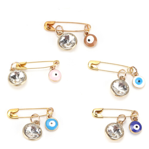 Broche turque à yeux bleus faite à la main, 5 pièces 1