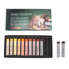 12 Pieces Square Soft Pastels Art Drawing Painting