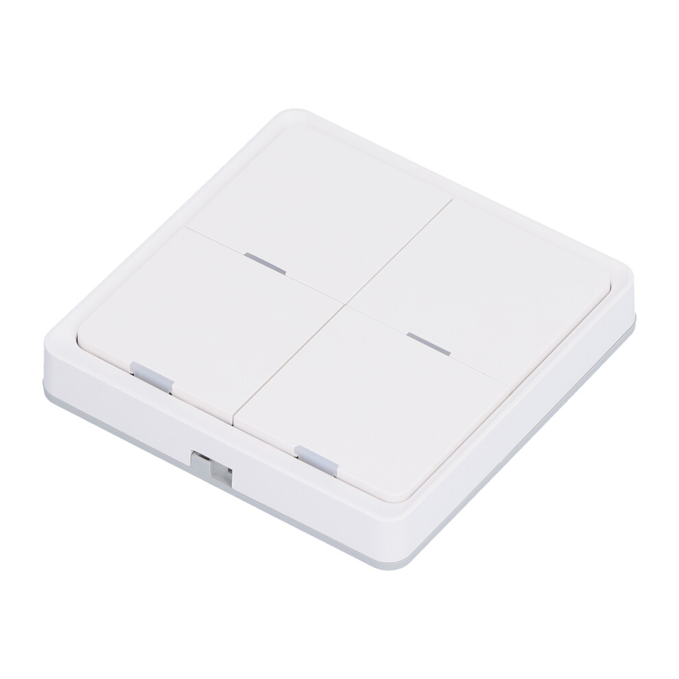 4-Gang Wireless Zigbee Wifi Scene Switch For Smart Home, White 4681333258380