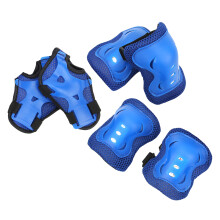 Kit di accessori per skateboard per bambini, 6 pezzi - blu, PVC