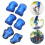 Kit di accessori per skateboard per bambini, 6 pezzi - blu, PVC 10
