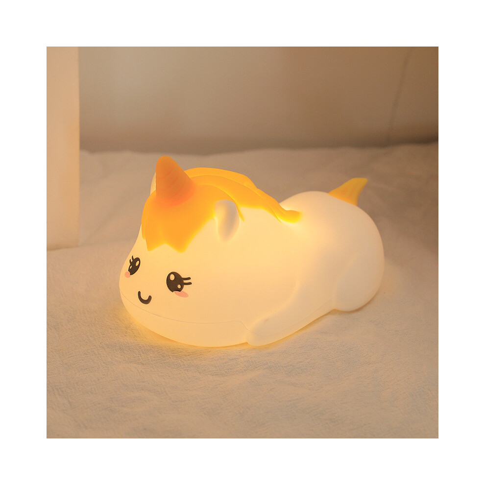 (Lying Unicorn) Cat Dinosaur Unicorn Silicone Night Light Mushroom Dog Lamp Kids Room Decor Gift-image-OPC-PJBYGSZ-NEW