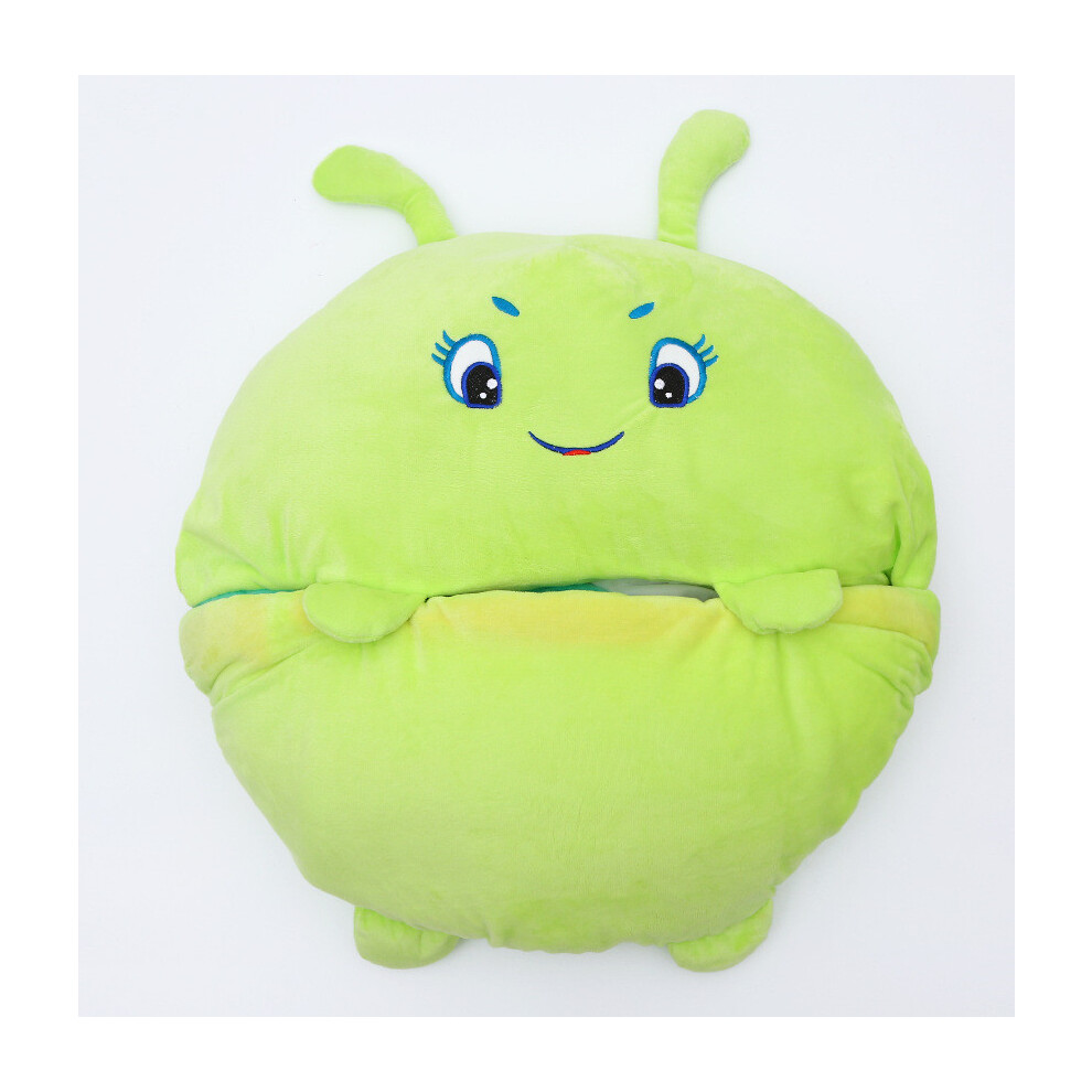 (Caterpillar, 160x60cm) Cartoon Owl Shark Unicorn Panda Pattern Foldable Flannel Children Sleeping Bag-image-OPC-PJBYHBJ-NEW