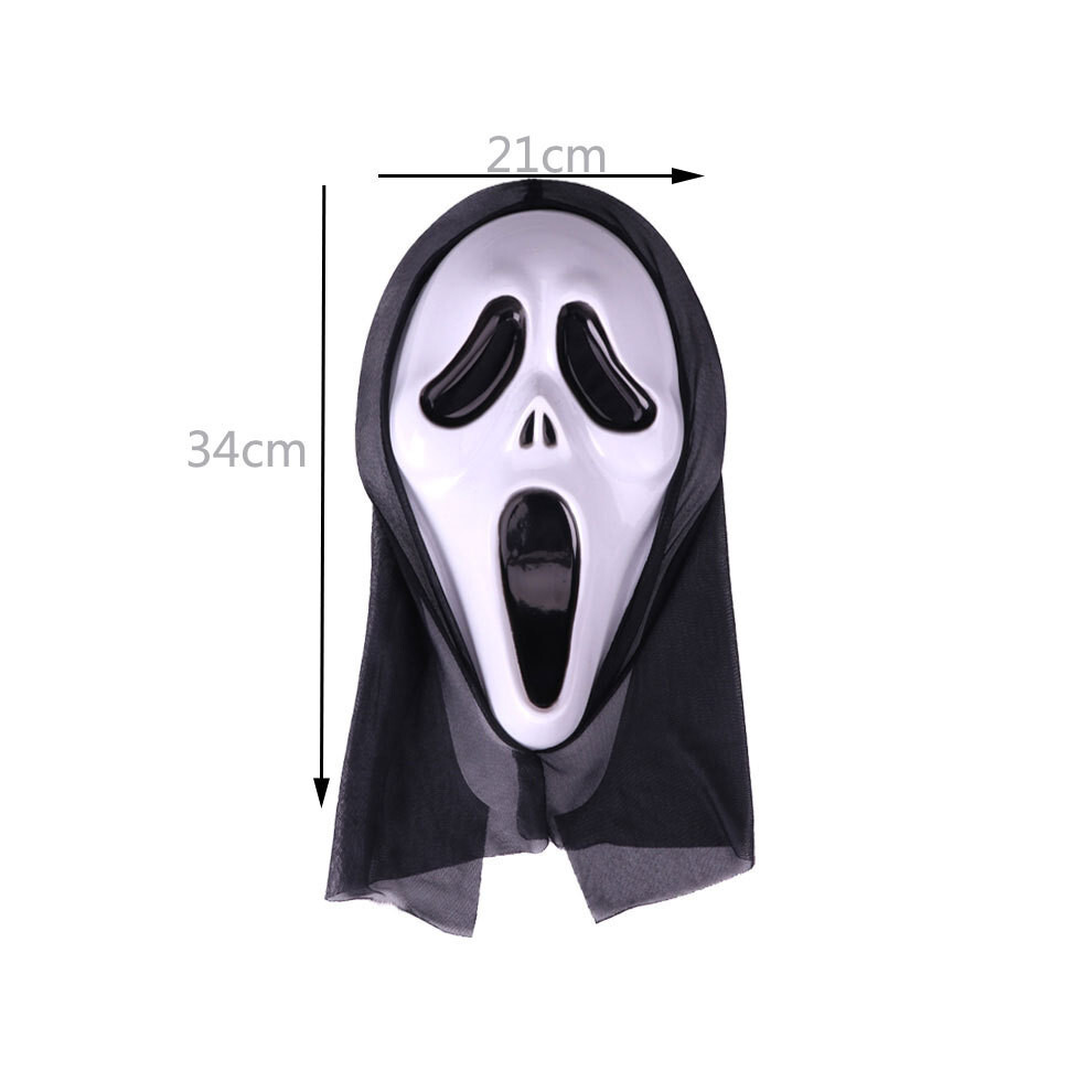 (White Scream) Ghost Screaming Vampire King Wizard Cosplay Mask Halloween Playing Role Party