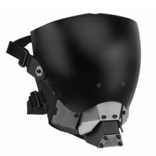 Tactical Half Face Mask Black Punk Commander for Paintball Airsoft Outdoor Ski