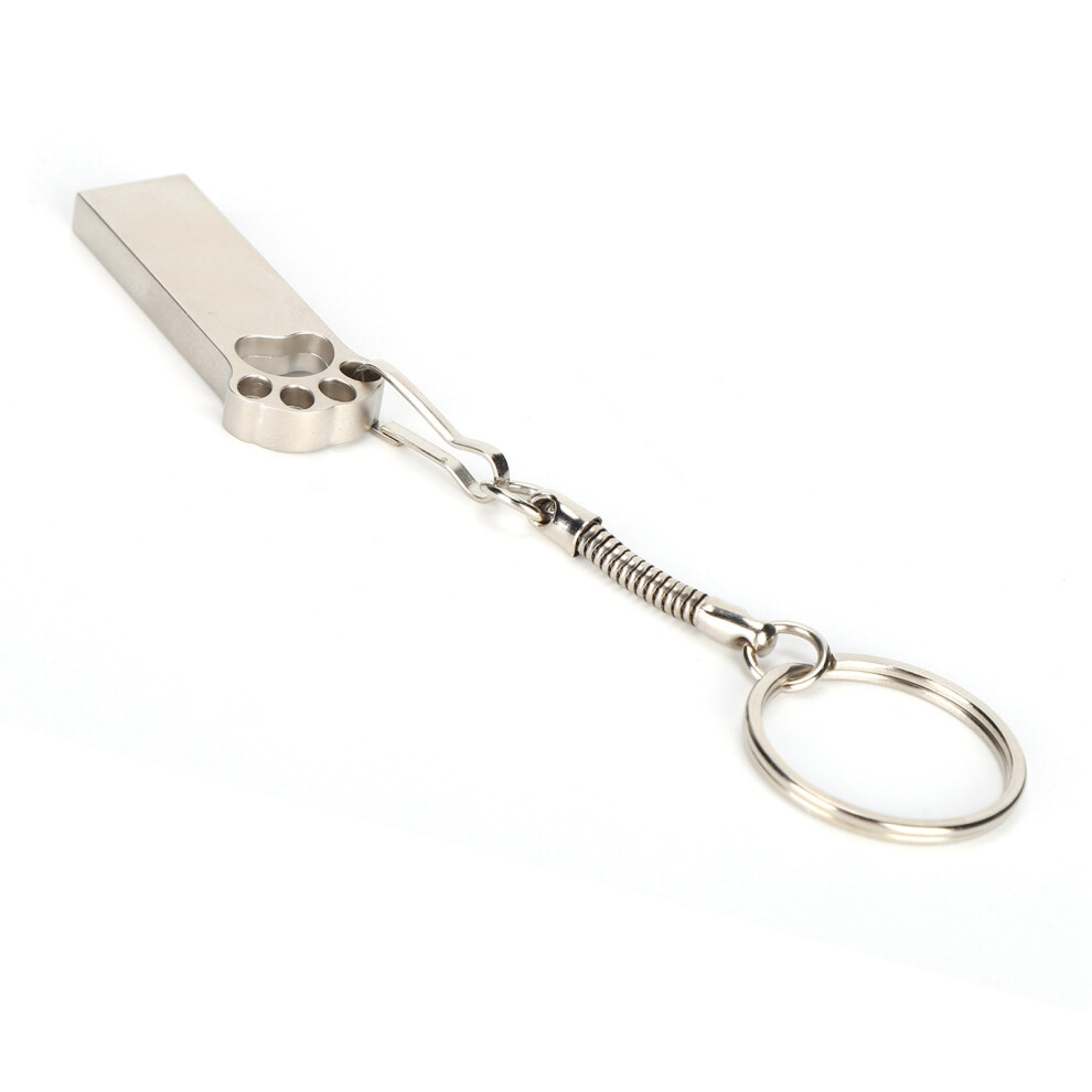 Portable Paw-Shaped Usb Flash Drive 128Gb With Keychain, Metal Storage Stick 6941333264223