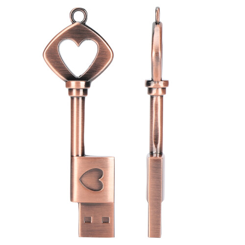 Clé USB métallique en forme de cœur USB 2.0 2 Go 2