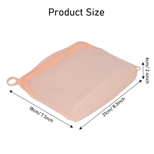 Sacca M in silicone per alimenti, Arancione, -30C-180C 2