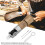Leather Stitching Craft Tools Kit with 2 Needles, Black Thread, 134mm 1