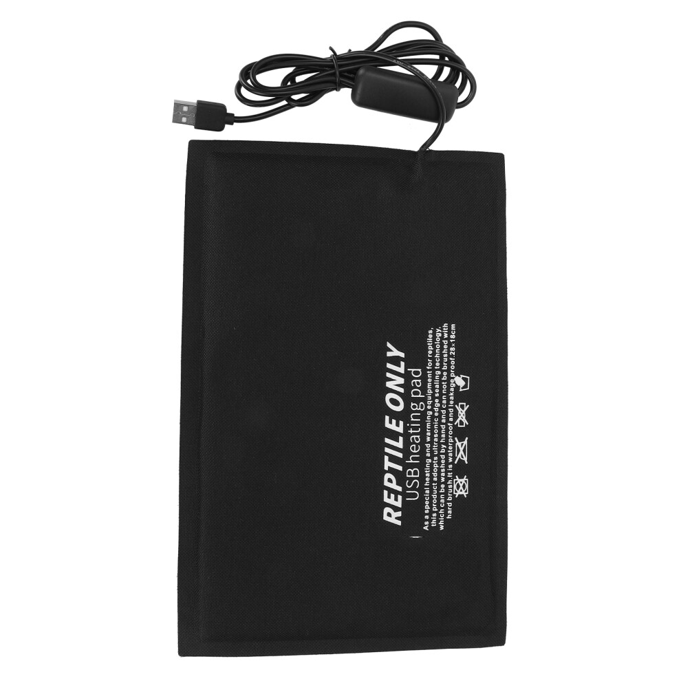 Large USB Reptile Heating Mat with 3-Level Temp Control, 9W